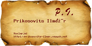 Prikosovits Ilmár névjegykártya
